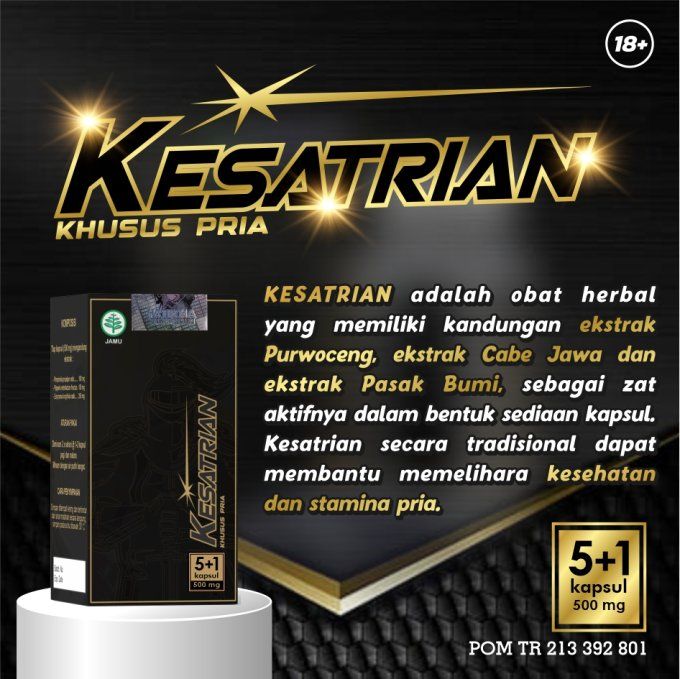 KESATRIAN PURE  BOTANICAL SEXUAL FORMULA FOR MEN  : HERBAL MALE ENHANCEMENT  CAPSULES , lot de 2 cap