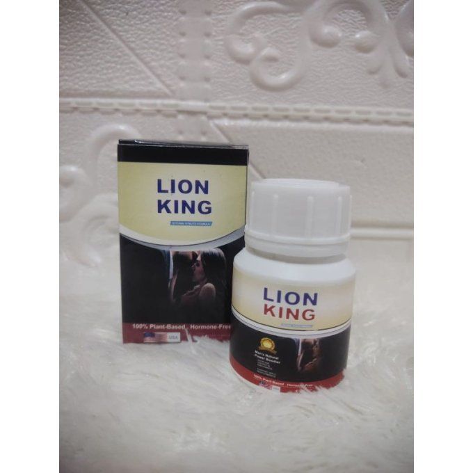 LION KING pure plant based sexual stimulant for men : lot 2 caps  VEGETALES  blanches de 500mg 